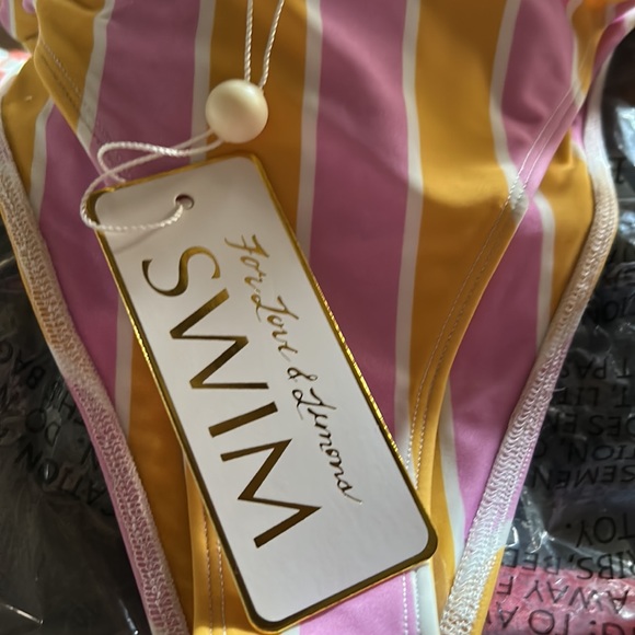 NWT FOR LOVE & LEMONS seaside stripe bikini bottoms size large - Picture 7 of 10
